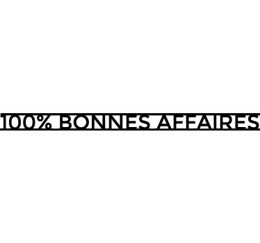 Sticker vitrine soldes 100% bonnes affaires - TenStickers