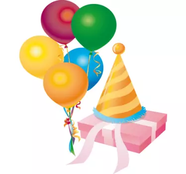 Sticker vitrine ballons couleur - TenStickers