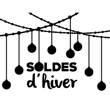 Sticker vitrine soldes d’hiver - TenStickers