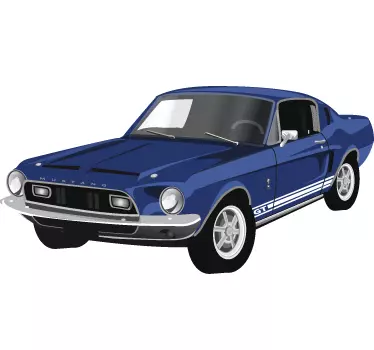 Sticker mural salon Ford Mustang - TenStickers