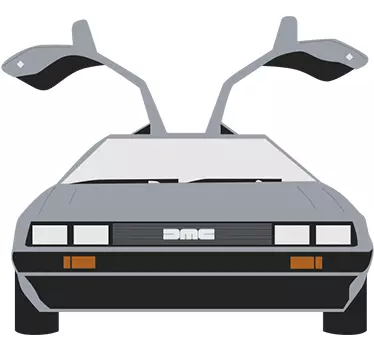 Sticker voiture retour vers le futur - TenStickers