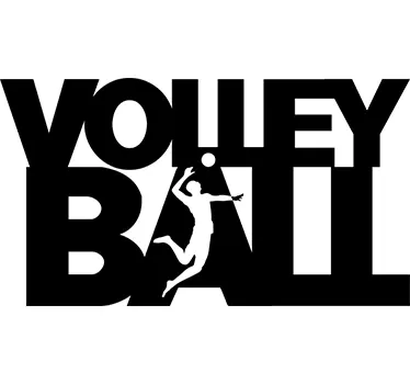 sticker volleyball avec joueur - TenStickers