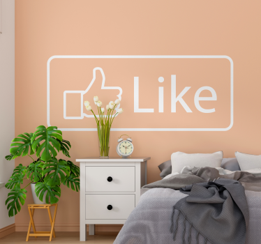 Sticker Mural Facebook Like - TenStickers