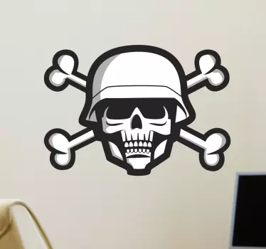 Sticker crâne militaire - TenStickers