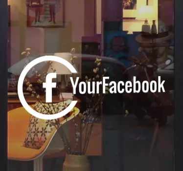 Sticker vitrine personnalisé Facebook - TenStickers