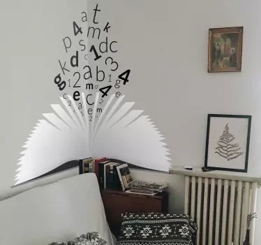 Sticker tete de lit livre - TenStickers