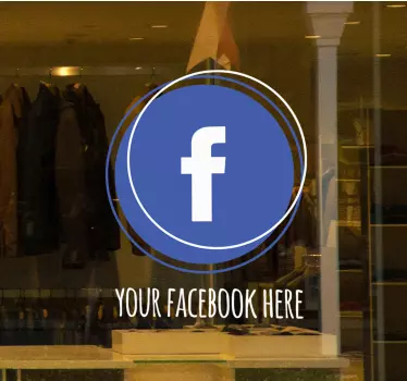 Vitrophanie vitrine Cercle personnalisé facebook - TenStickers