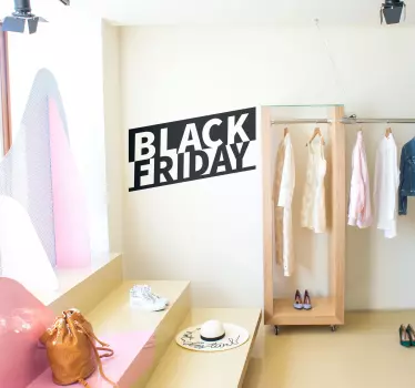 Sticker Black Friday couleur unie - TenStickers