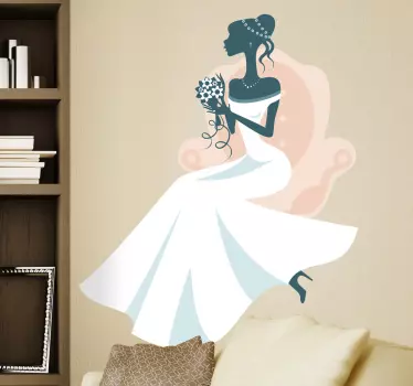 Sticker mariée fauteuil - TenStickers