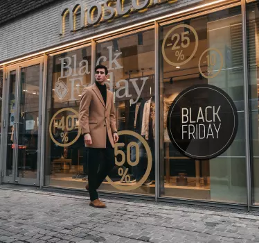 Sticker Black Friday vitrines - TenStickers