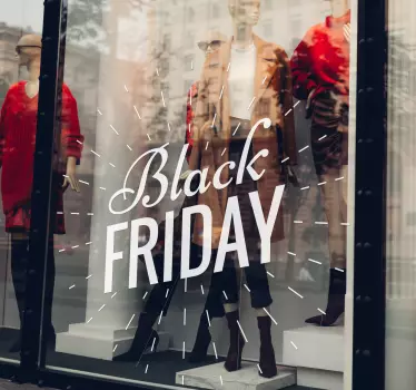 Sticker Black Friday rétro - TenStickers