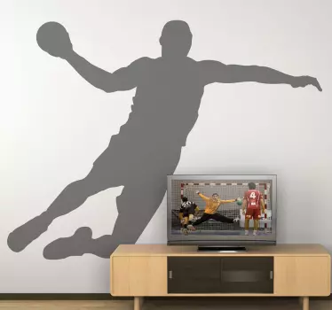 Sticker silhouette joueur ballon - TenStickers