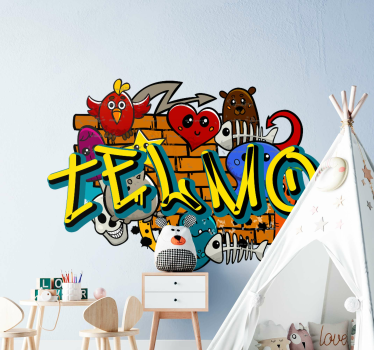 Autocollant Urbain Graffiti avec nom personnalisé - TenStickers