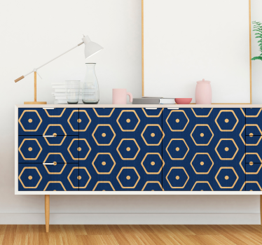 Revetement Adhesif pour Meuble Hexagones - TenStickers