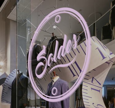 Sticker vitrine soldes rond - TenStickers