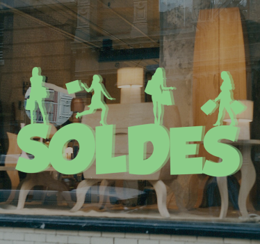 Sticker vitrine soldes - TenStickers