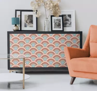 Adhésif meuble motif géométrique coloré - TenStickers