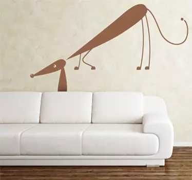 Adhésif mural chien saucisse - TenStickers