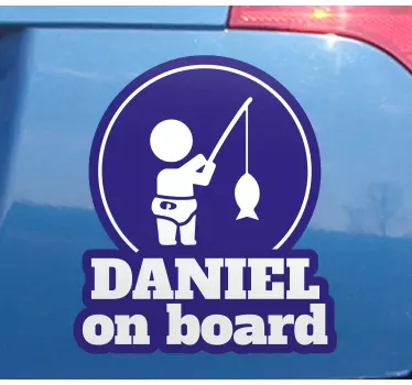Autocollant bébé à bord activité pêche enfant - TenStickers
