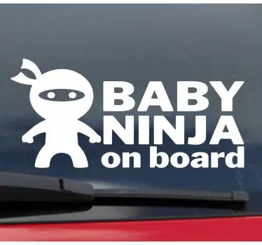 Autocollant bébé à bord avertissement ninja - TenStickers