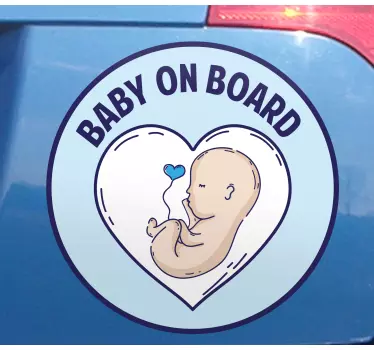 Autocollant bébé à bord avis de naissance touchant - TenStickers