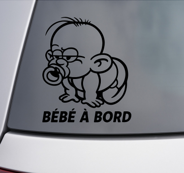 Autocollant bebe a bord bébé en colère classique - TenStickers