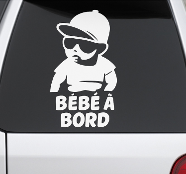 Autocollant bebe a bord conception de bébé cool - TenStickers