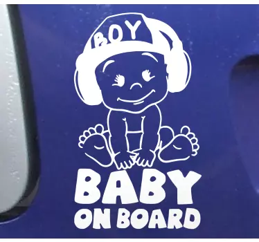 Autocollant bebe a bord conception de bébé mignon - TenStickers