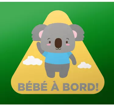 Autocollant Bébé à Bord Conception mignonne de koala - TenStickers