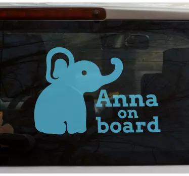 Autocollant Bébé à Bord éléphant mignon - TenStickers