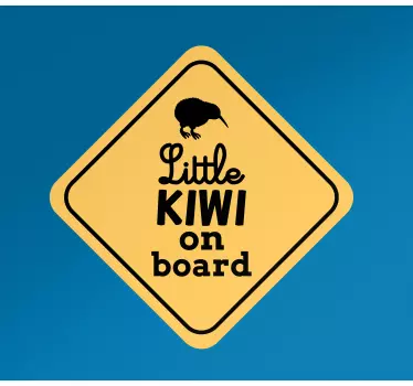Autocollant bébé à bord kiwi petit - TenStickers