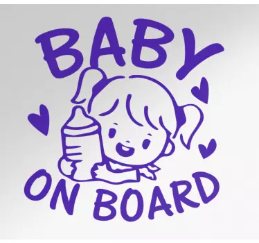 Autocollant bébé à bord mignon avertissement - TenStickers