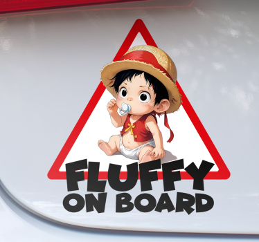 Autocollant bebe a bord personnage d'anime personnalisé - TenStickers