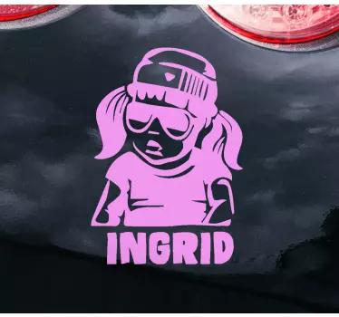 Autocollant bébé à bord petite fille urbaine - TenStickers