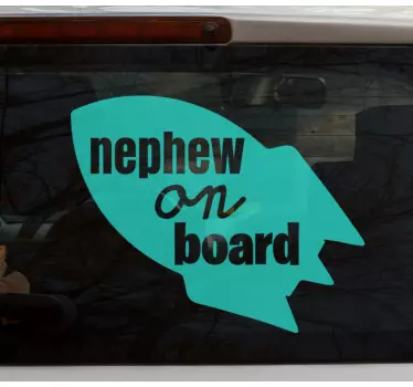 Autocollant bébé à bord rappel de sécurité neveu - TenStickers