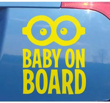 Autocollant bébé à bord signe amusant - TenStickers