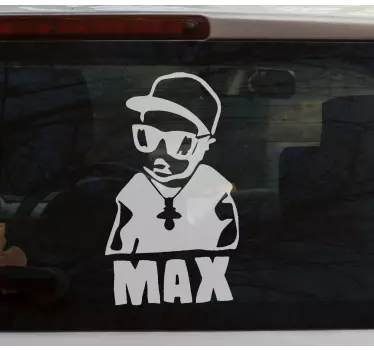 Autocollant bébé à bord silhouette de personnage stylée - TenStickers