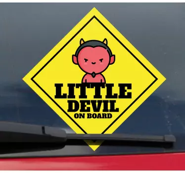 Autocollant bébé à bord symbole petit diable - TenStickers