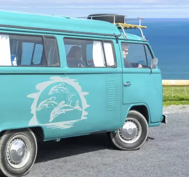 Sticker camping-car dauphins - TenStickers