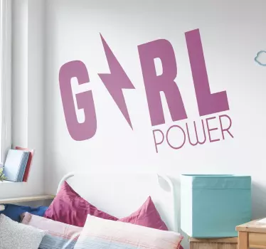 Autocollant de motivation féministe pour le pouvoir des filles - TenStickers