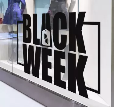 Sticker Black Friday vitrine Black Week - TenStickers