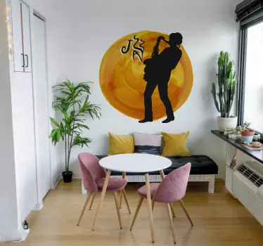Autocollant mural saxophoniste jazz - TenStickers
