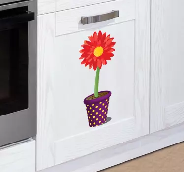 Autocollant mural tournesol rose - TenStickers