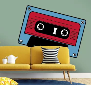 Autocollant musique cassette 50 - TenStickers
