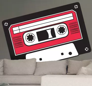 Autocollant musique cassette 60 - TenStickers