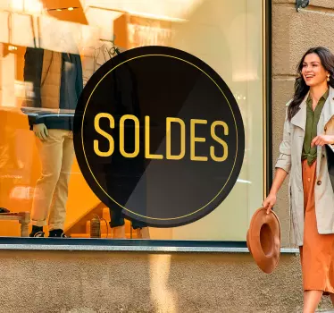 Sticker soldes promotion de forme circulaire - TenStickers