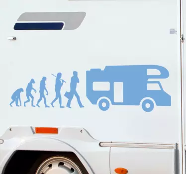 Autocollant sticker évolution caravane véhicule - TenStickers