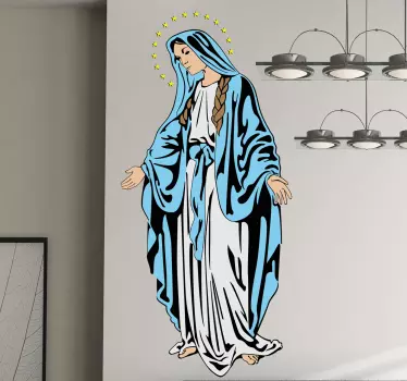 Autocollant vierge Marie couleur - TenStickers