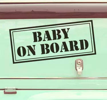 Autocollant de voiture bébé a bord - TenStickers