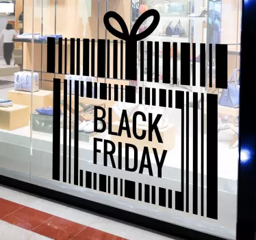 Sticker Black Friday cadeau code-barre - TenStickers
